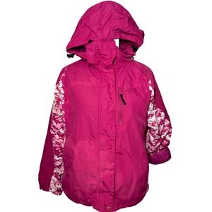 Polar Edge Ski Jacket Girls XL Pink Digital Camo Good Water Resistant Hooded